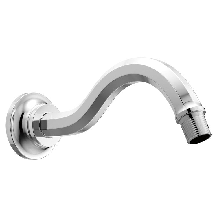 Shower Arm Beauclere with Flange Polished Chrome 1/2 IN NPT Brass Wall Mount - Image 1