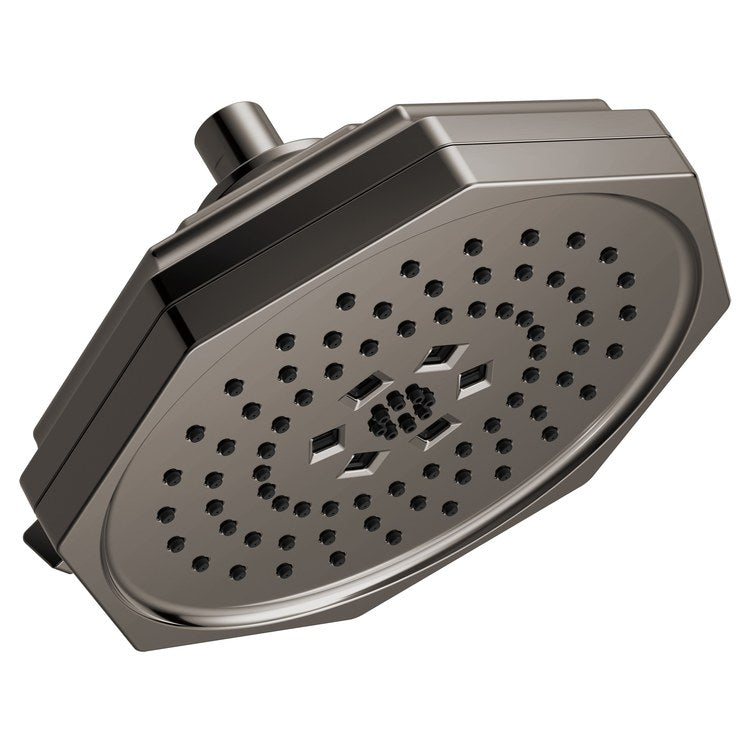 Showerhead Beauclere 4 Functions H2OKinetic Brilliance Black Onyx 8 Inch 1.75 Gallons per Minute Round Wall Mount - Image 1