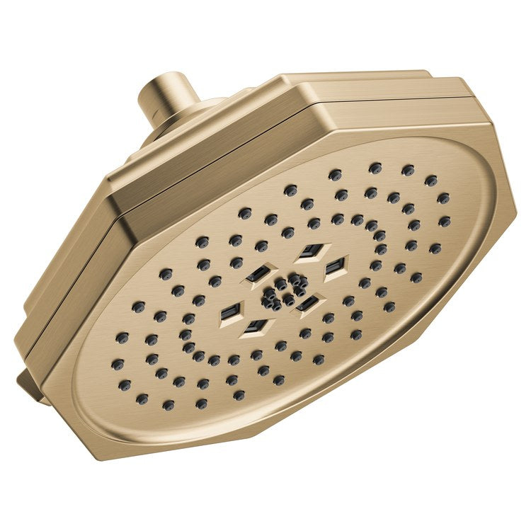 Showerhead Beauclere 4 Functions H2OKinetic Brilliance Luxe Gold 8 Inch 1.75 Gallons per Minute Round Wall Mount - Image 1