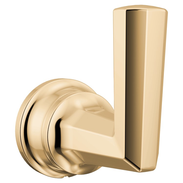 Robe Hook Beauclere Single Brilliance Polished Gold 3 Inch Wall Mount Metal - Image 1