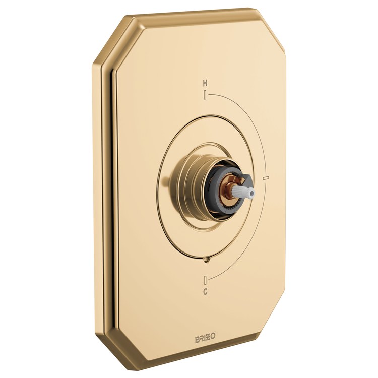 Thermostatic Valve Trim Beauclere Sensori Less Handle Brilliance Polished Gold ADA - Image 1