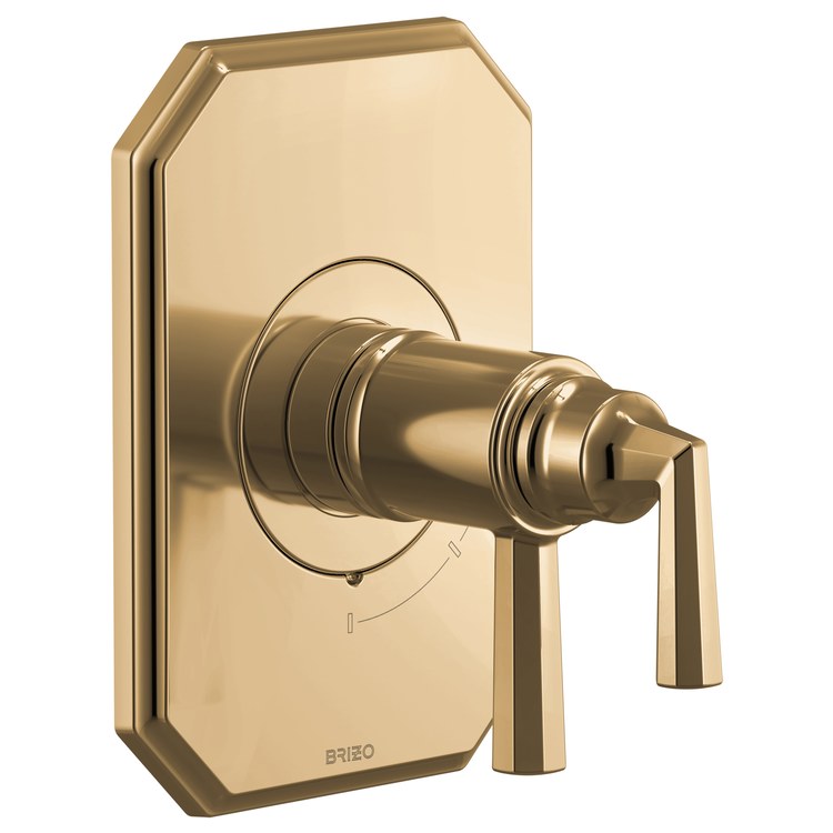 Thermostatic Valve Trim Beauclere TempAssure 2 Lever Brilliance Polished Gold WaterSense ADA - Image 1