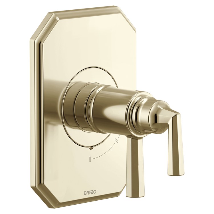 Thermostatic Valve Trim Beauclere TempAssure 2 Lever Brilliance Polished Nickel WaterSense ADA - Image 1