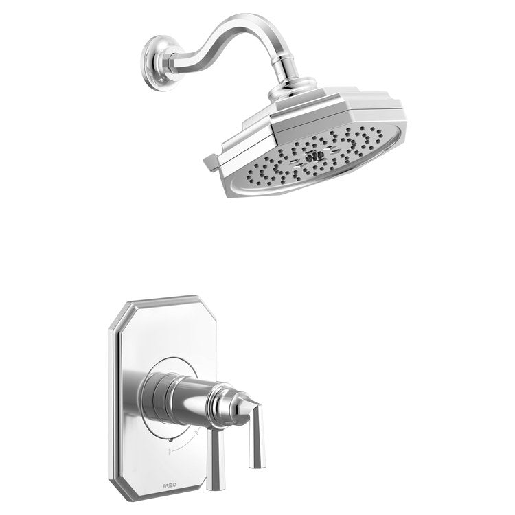 Thermostatic Valve Trim Beauclere TempAssure with Showerhead 2 Lever Polished Chrome WaterSense ADA - Image 1