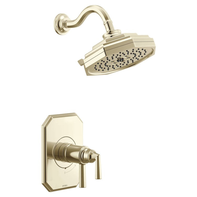 Thermostatic Valve Trim Beauclere TempAssure with Showerhead 2 Lever Brilliance Polished Nickel WaterSense ADA - Image 1