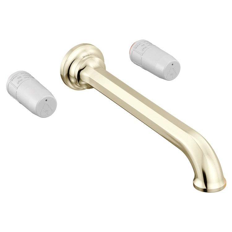 Tub Filler Trim Beauclere Two Handle Wall Mount Less Handles Brilliance Polished Nickel ADA 8 Inch Spread 9.3 Gallons per Minute - Image 1