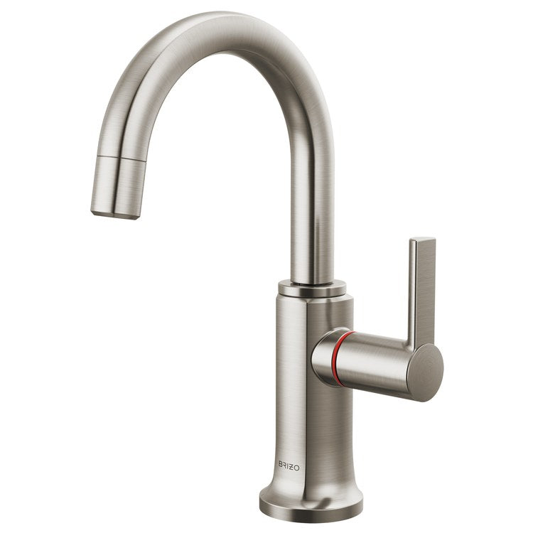 Hot Water Dispenser Kintsu Instant Faucet 1 Lever ADA Arc 360 DEG Swivel Lumicoat Stainless - Image 1