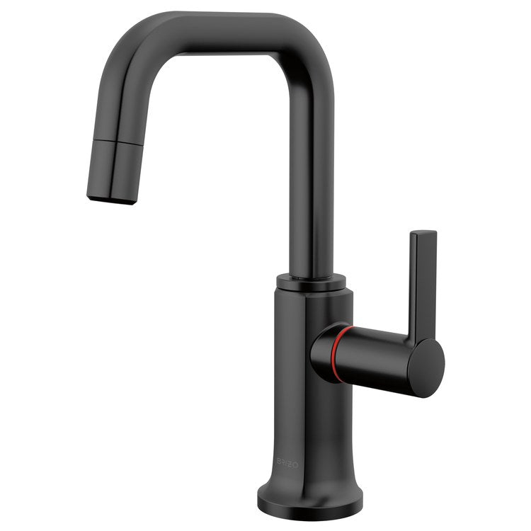 Hot Water Dispenser Kintsu Instant Faucet 1 Lever ADA Square 360 DEG Swivel Matte Black - Image 1