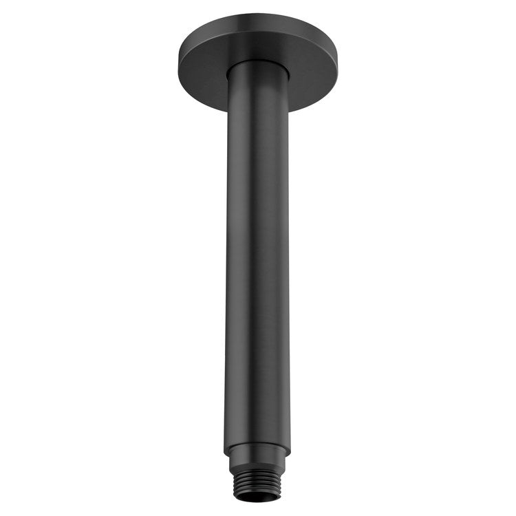 Shower Arm Kintsu Dual Waterway with Flange Matte Black 10 Inch 1/2 IN NPT Solid Brass Ceiling Mount - Image 1