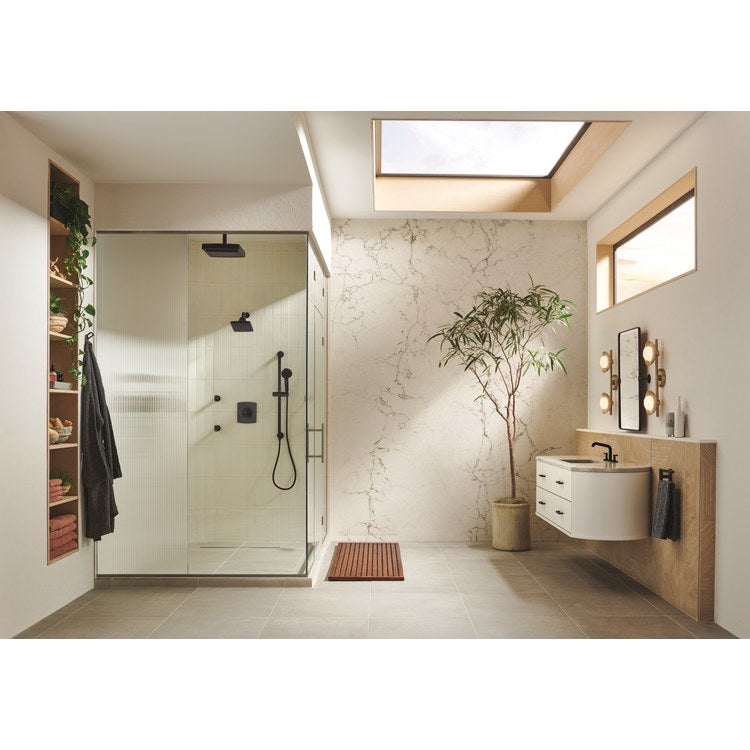 Towel Bar Kintsu 8 Inch Mini Pivoting Matte Black Metal - Image 2