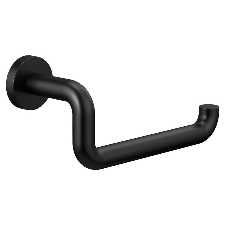 Toilet Paper Holder Litze Open Single Matte Black 8 Inch 3-7/16 Inch Wall Mount - Image 1