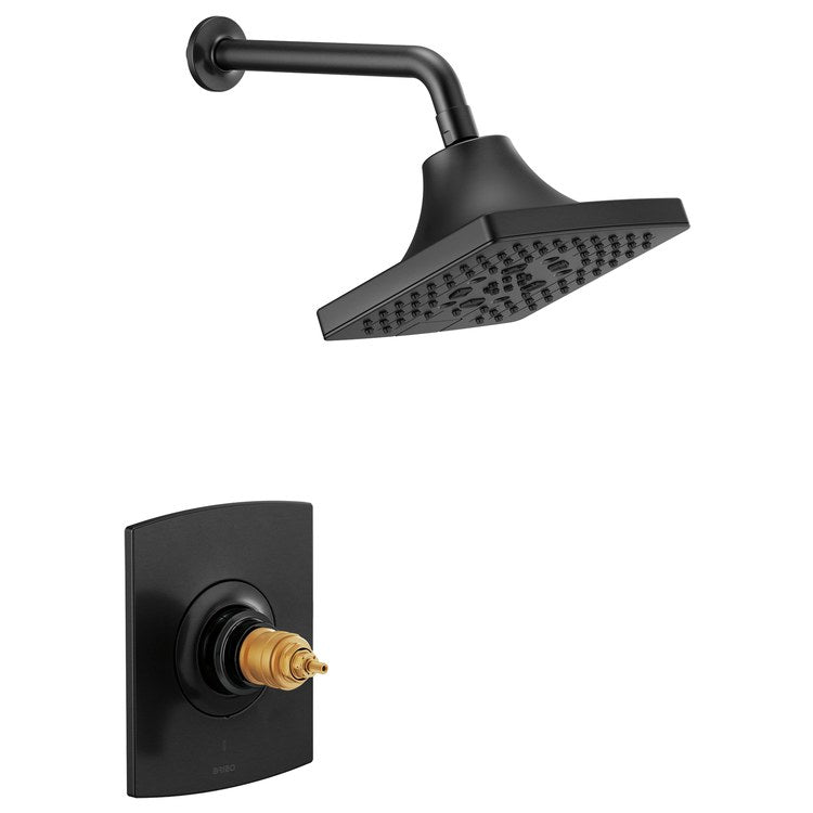Shower Trim Kintsu TempAssure Thermostatic Less Handle Matte Black WaterSense ADA 9.4 Gallons per Minute 5 Function Square - Image 1