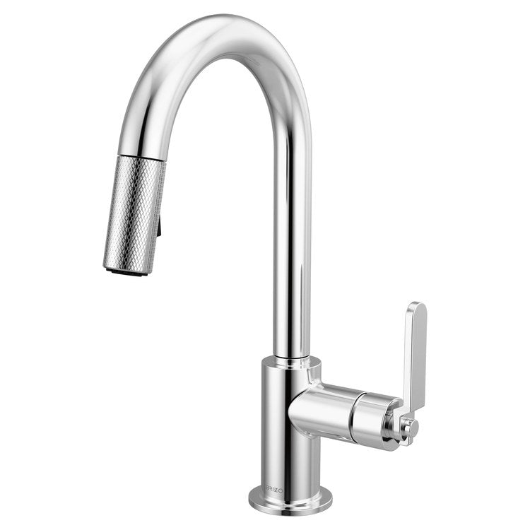 Prep Faucet Litze 1 Industrial Handle ADA Polished Chrome Pull Down Dual Function Arc 360 DEG Swivel 1.8 Gallons per Minute - Image 1