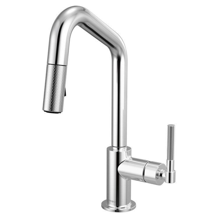 Prep Faucet Litze 1 Knurled Handle ADA Polished Chrome Pull Down Dual Function Angle 360 DEG Swivel 1.8 Gallons per Minute - Image 1