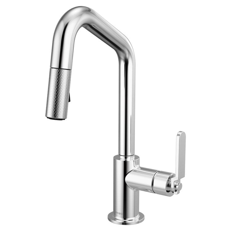 Prep Faucet Litze 1 Industrial Handle ADA Polished Chrome Pull Down Dual Function Angle 360 DEG Swivel 1.8 Gallons per Minute - Image 1