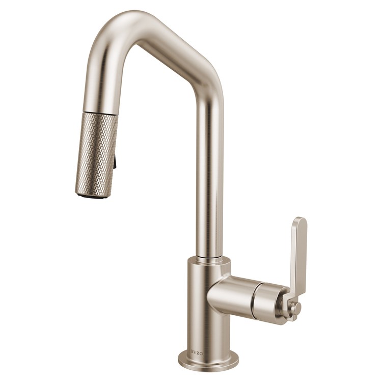 Prep Faucet Litze 1 Industrial Handle ADA Brilliance Stainless Pull Down Dual Function Angle 360 DEG Swivel 1.8 Gallons per Minute - Image 1