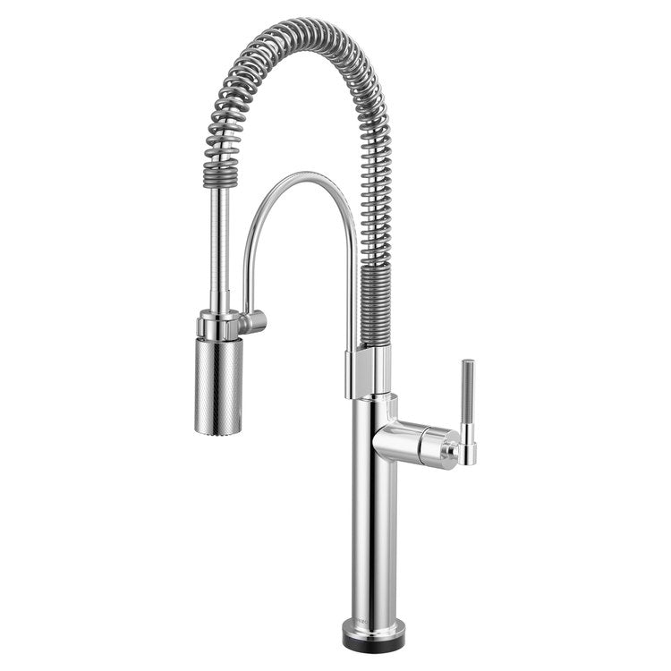 Kitchen Faucet Litze Smarttouch Semi Professional 1 Knurled Handle ADA Polished Chrome Gooseneck 360 DEG Swivel 1 Hole SmartTouch Technology with TempID 1.8 Gallons per Minute - Image 1