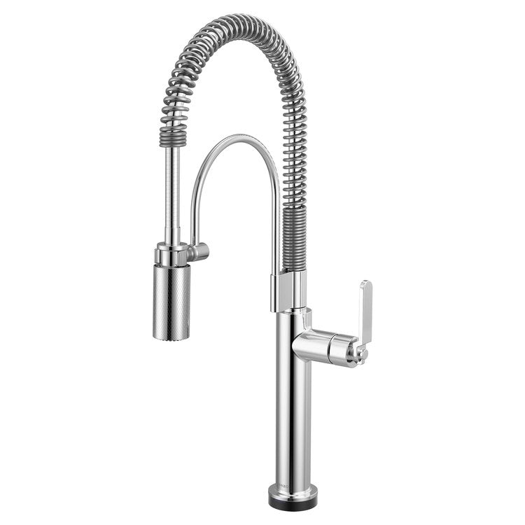 Kitchen Faucet Litze Smarttouch Semi Professional 1 Industrial Handle ADA Polished Chrome Gooseneck 360 DEG Swivel 1 Hole TempID 1.8 Gallons per Minute - Image 1