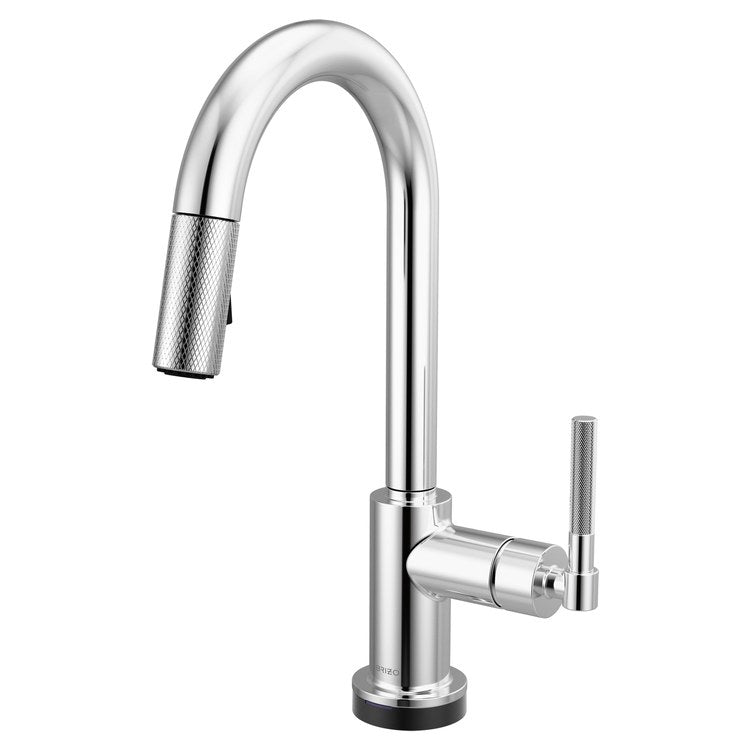 Prep Faucet Litze Smarttouch 1 Knurled Handle ADA Polished Chrome Pull Down Dual Function Arc 360 DEG Swivel 1.8 Gallons per Minute - Image 1