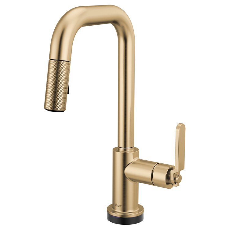 Prep Faucet Litze Smarttouch 1 Industrial Handle ADA Brilliance Luxe Gold Pull Down Dual Function Square 360 DEG Swivel 1.8 Gallons per Minute - Image 1