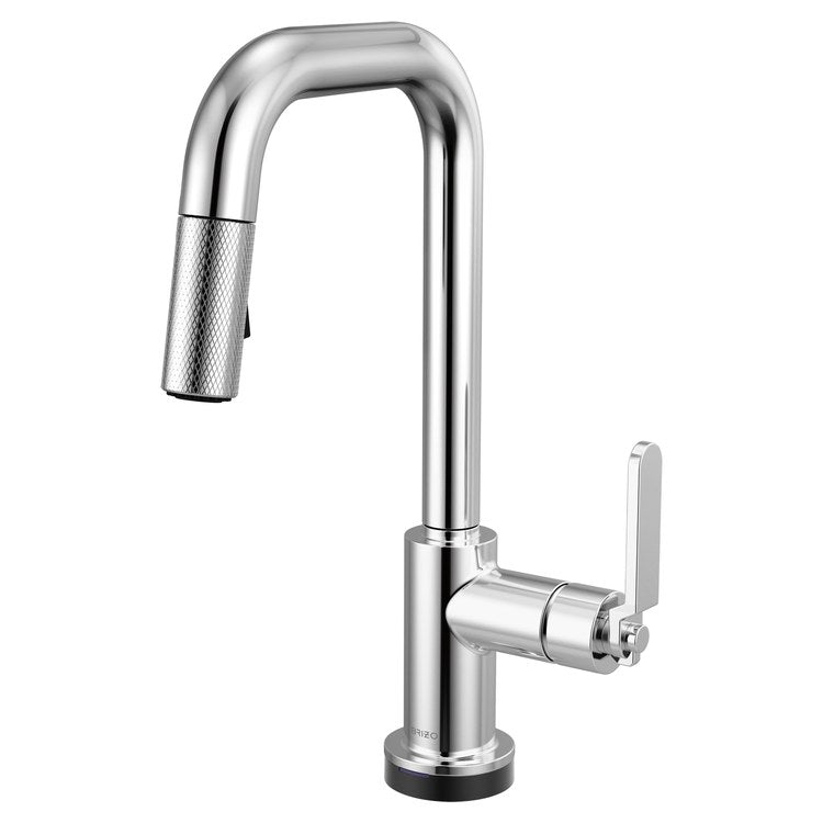 Prep Faucet Litze Smarttouch 1 Industrial Handle ADA Polished Chrome Pull Down Dual Function Square 360 DEG Swivel 1.8 Gallons per Minute - Image 1