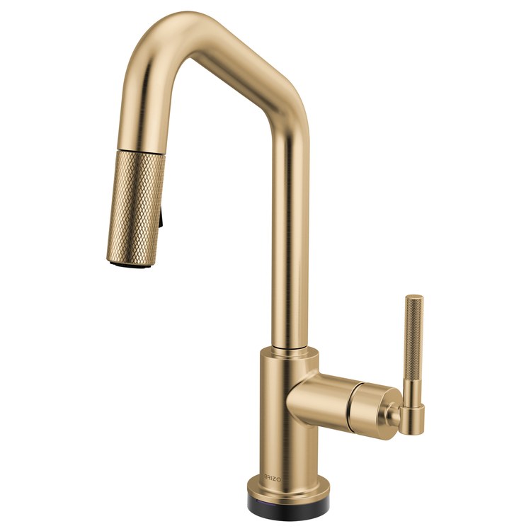 Prep Faucet Litze Smarttouch 1 Knurled Handle ADA Brilliance Luxe Gold Pull Down Dual Function Angle 360 DEG Swivel 1.8 Gallons per Minute - Image 1