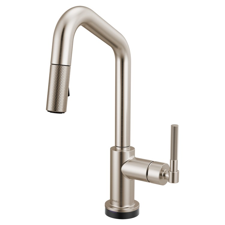Prep Faucet Litze Smarttouch 1 Knurled Handle ADA Brilliance Stainless Pull Down Dual Function Angle 360 DEG Swivel 1.8 Gallons per Minute - Image 1