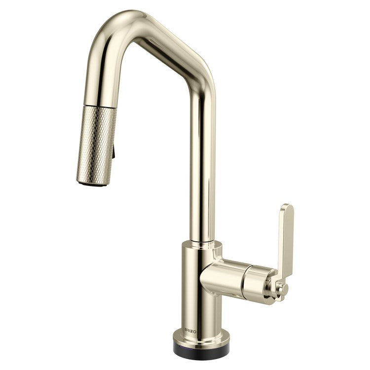 Prep Faucet Litze Smarttouch 1 Industrial Handle ADA Brilliance Polished Nickel Pull Down Dual Function Angle 360 DEG Swivel 1.8 Gallons per Minute - Image 1