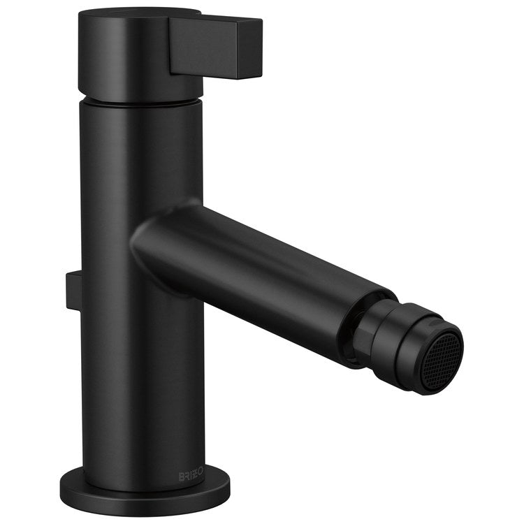 Bidet Faucet Litze 1 Lever ADA Matte Black Metal Pop-Up 1 Hole