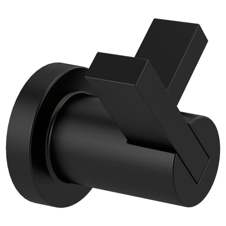 Robe Hook Litze Double Matte Black 2-7/16 Inch Wall Mount Metal - Image 1