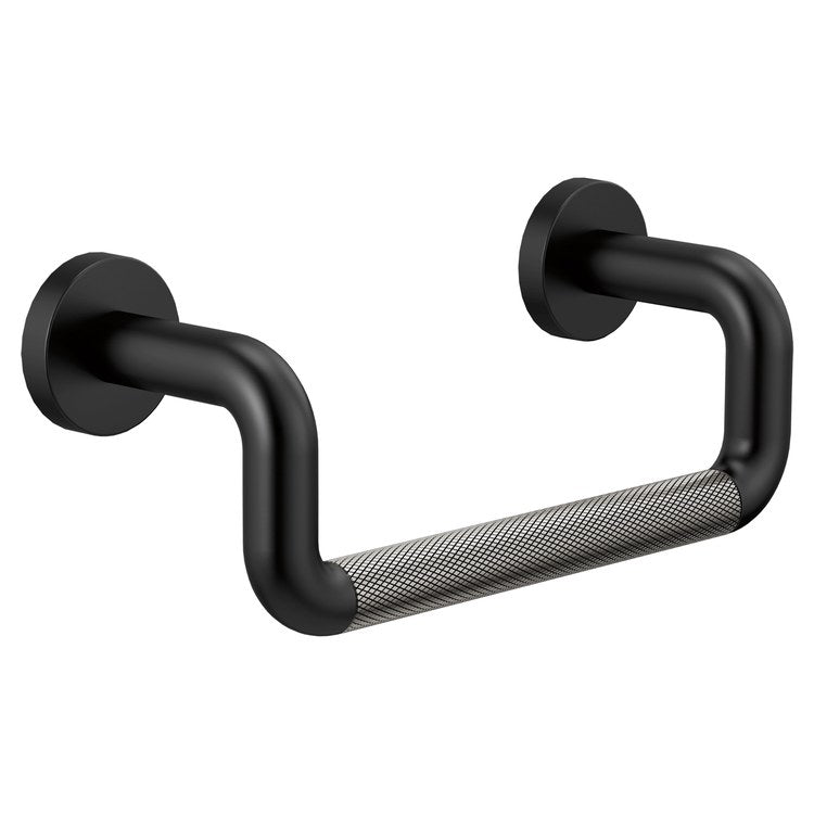 Towel Bar Litze 8 Inch Mini Matte Black/Brilliance Luxe Steel Metal - Image 1