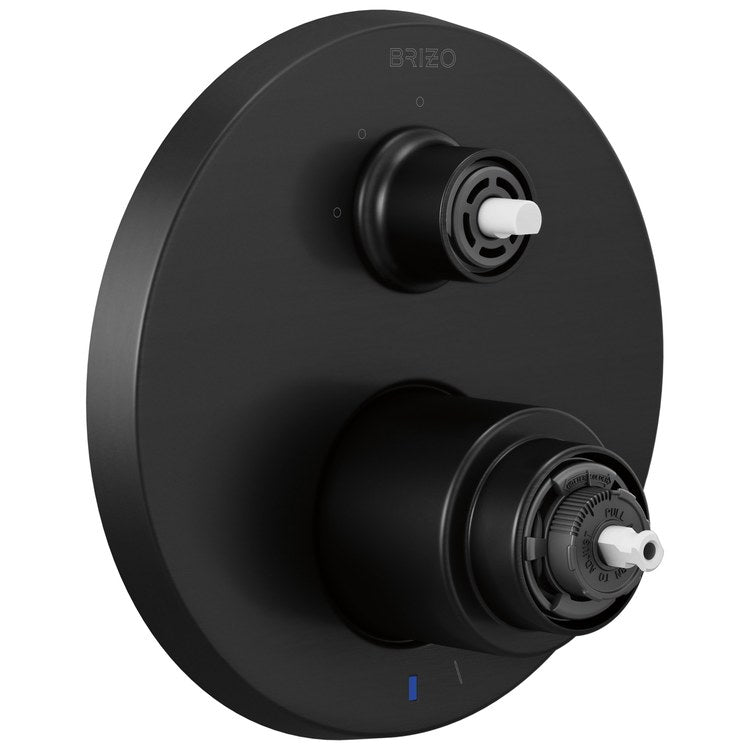 Pressure Balance Valve Trim Litze with 3 Function Integrated Diverter Less Handle Matte Black 4-1/2 Inch ADA for R75000 Rough-In - Image 1