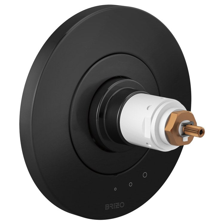 Thermostatic Trim Litze TempAssure Less Handle Matte Black 6-1/2 Inch WaterSense ADA