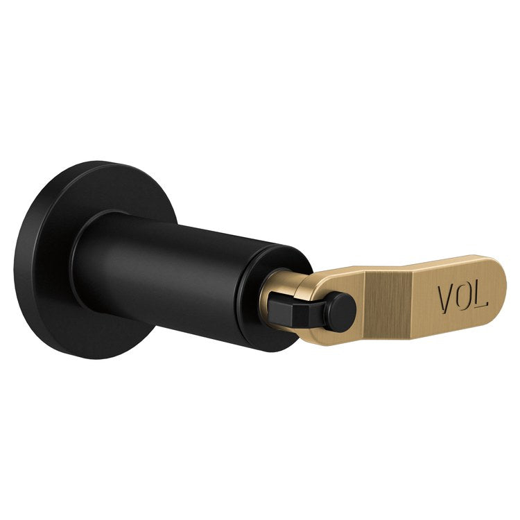 Volume Control Trim Litze Sensori 1 Industrial Lever Matte Black/Luxe Gold ADA - Image 1