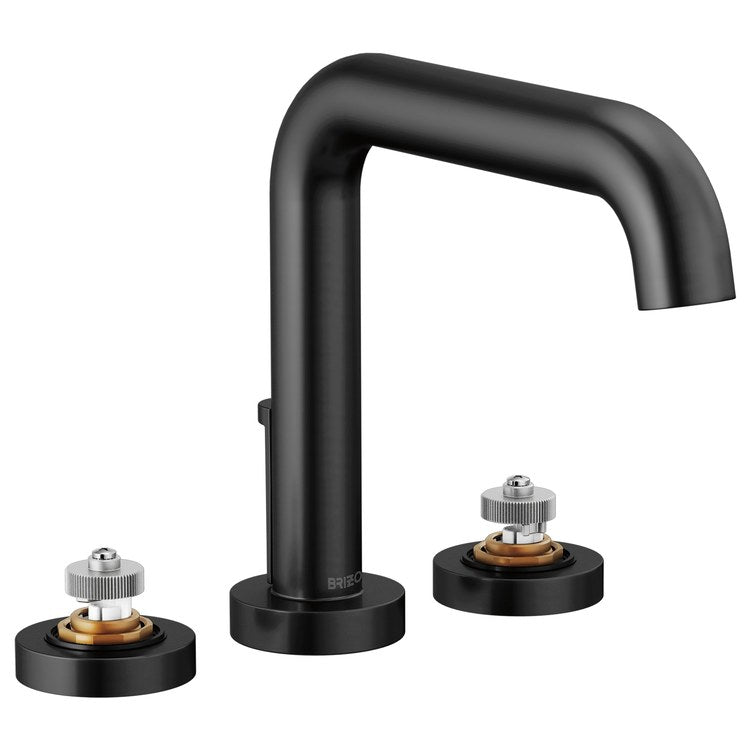 Roman Tub Trim Litze Less Handle Matte Black ADA 9 to 16 Inch Spread 3 Hole 14 Gallons per Minute - Image 1