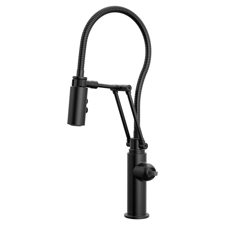 Kitchen Faucet Odin Articulating with Finished Hose 1 Lever ADA Matte Black 360 DEG Swivel 1 Hole 1.8 Gallons per Minute - Image 2