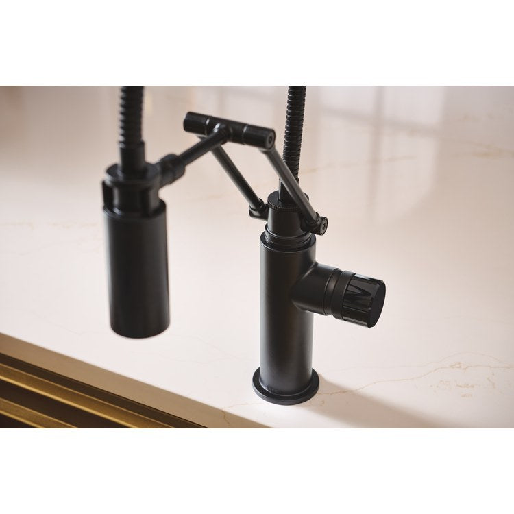 Kitchen Faucet Odin Articulating with Finished Hose 1 Lever ADA Matte Black 360 DEG Swivel 1 Hole 1.8 Gallons per Minute - Image 3