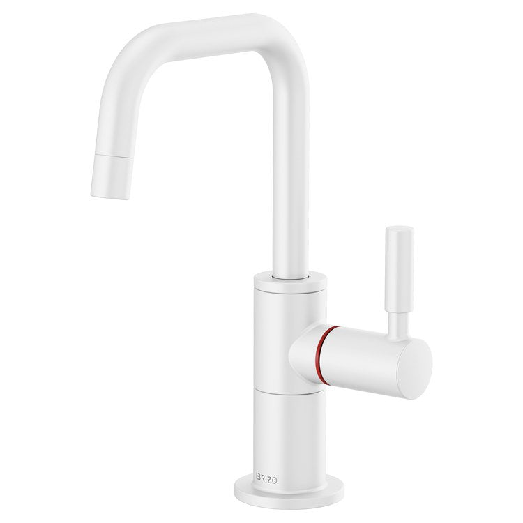 Hot Water Dispenser Jason Wu Instant 1 Lever ADA Square 360 DEG Swivel Matte White - Image 1