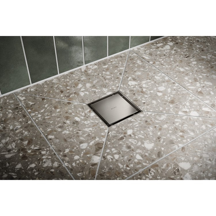 Square Drain Rough 4 Inch Stainless Steel 12-5/8 Inch - Image 3
