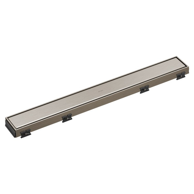 Linear Drain Reversible 24 Inch Brilliance Luxe Nickel Stainless Steel for Shower - Image 1