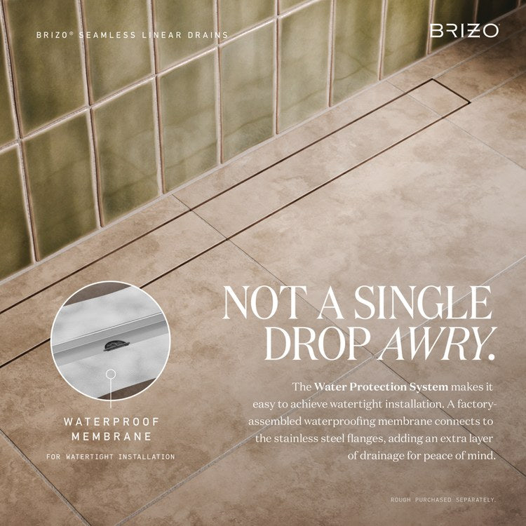 Linear Drain Seamless 24 Inch Stainless Steel for Shower - Image 2