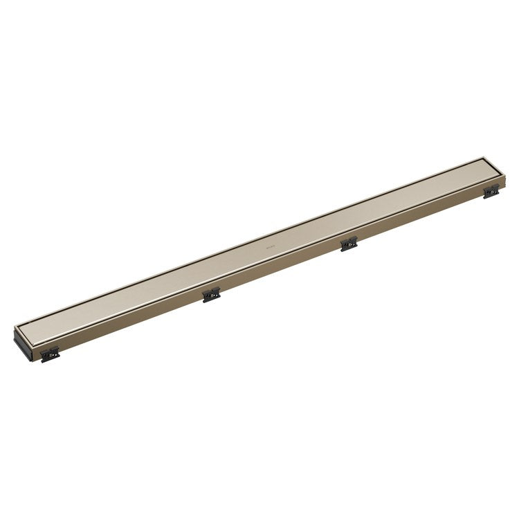 Linear Drain Reversible with Dual Grate Installation 36 Inch Brilliance Brushed Nickel Stainless Steel for Rough-In BR73360 - Image 1
