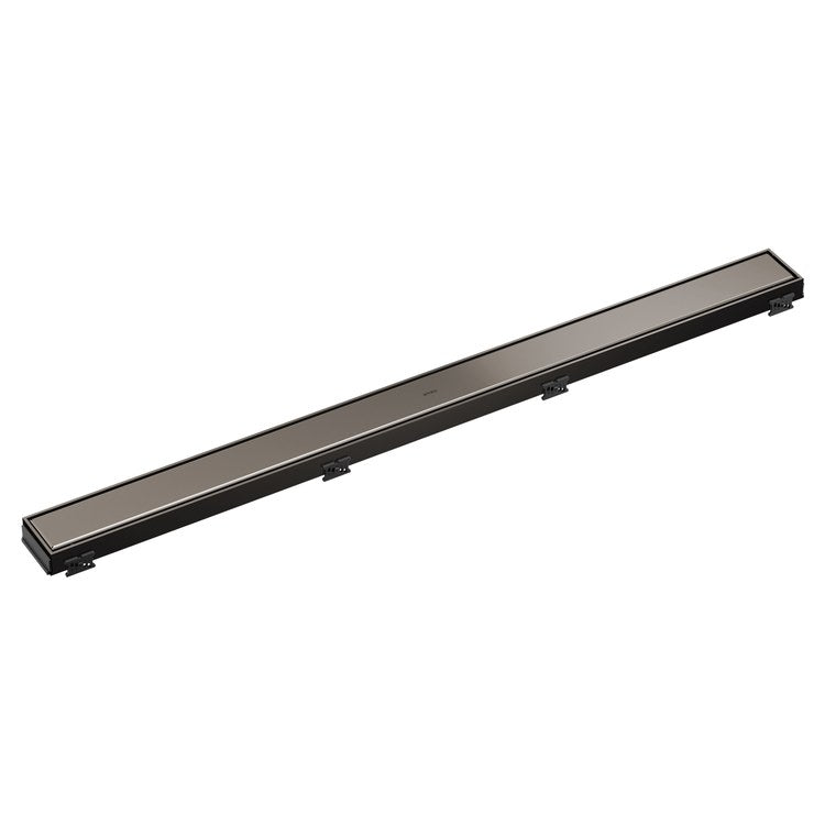 Linear Drain Reversible with Dual Grate Installation 36 Inch Brilliance Black Onyx Stainless Steel for Rough-In BR73360 - Image 1