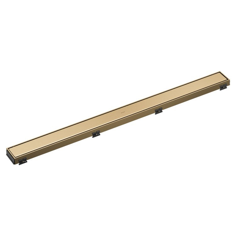 Linear Drain Reversible with Dual Grate Installation 36 Inch Brilliance Luxe Gold Stainless Steel for Rough-In BR73360 - Image 1
