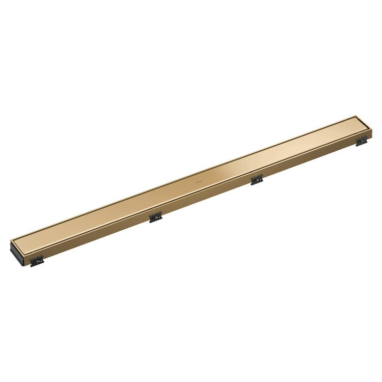 Linear Drain Reversible with Dual Grate Installation 36 Inch Brilliance Polished Gold Stainless Steel for Rough-In BR73360 - Image 1