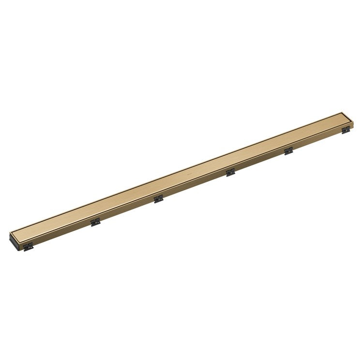 Linear Drain Reversible with Dual Grate Installation 48 Inch Brilliance Luxe Gold Stainless Steel for Rough-In BR73480 - Image 1