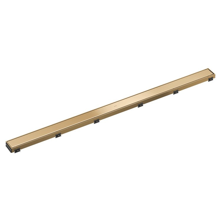Linear Drain Reversible with Dual Grate Installation 48 Inch Brilliance Polished Gold Stainless Steel for Rough-In BR73480 - Image 1