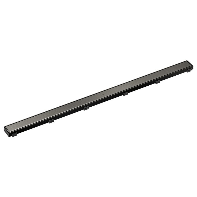 Linear Drain Reversible with Dual Grate Installation 48 Inch Brilliance Luxe Steel Stainless Steel for Rough-In BR73480 - Image 1