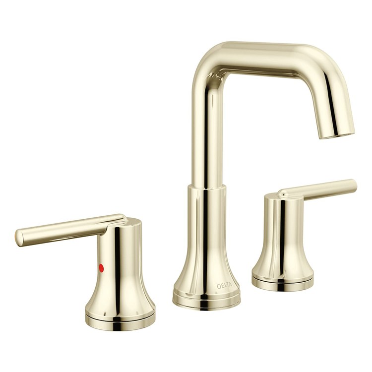 Lavatory Faucet Trinsic Widespread 2 Lever Polished Nickel 1.2 Gallons per Minute Deck Mount Pop-Up 3 Hole - Image 1