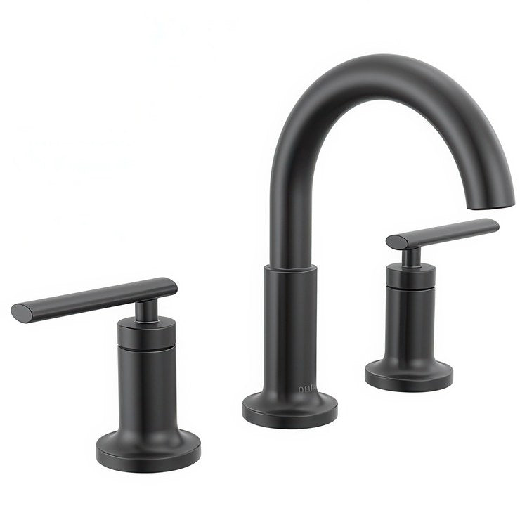 Lavatory Faucet Altado Widespread 2 Lever Matte Black 1.2 Gallons per Minute Deck Mount Metal Pop-Up 3 Hole Diamond Seal Technology